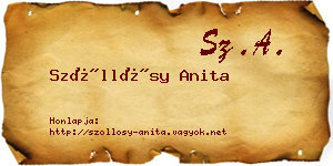 Szőllősy Anita névjegykártya